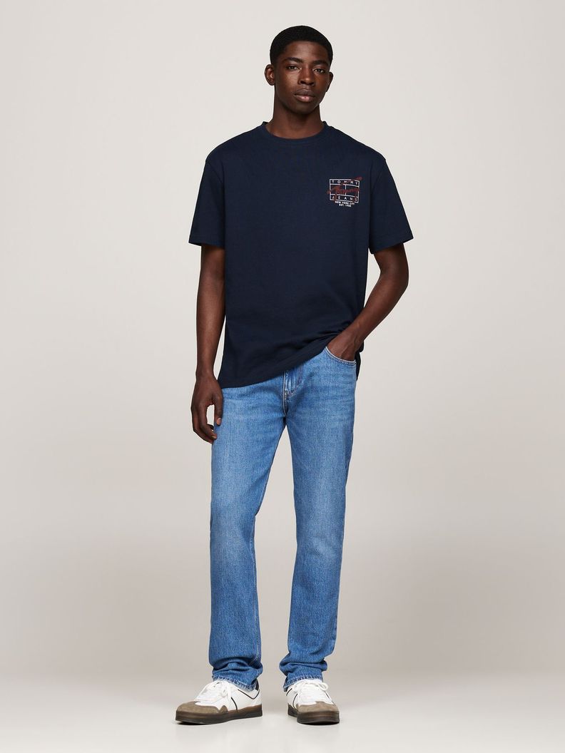 Polera Logo Estilo Grafiti Regular Azul Tommy Hilfiger-1