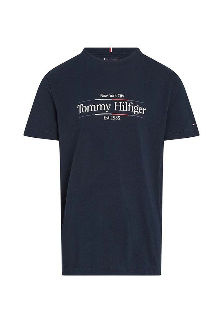 Polera C-Neck C Logo Icon Azul Tommy Hilfiger-3