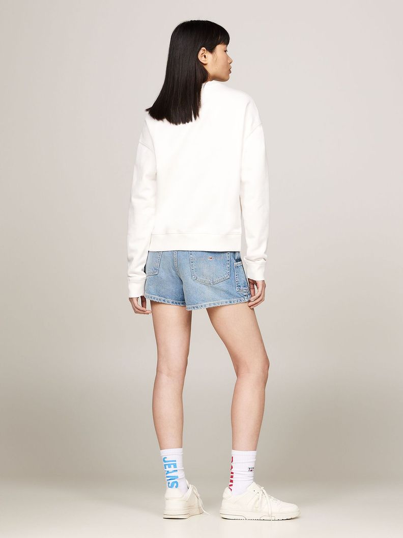 Polerón Relaxed Varsity Logo Blanco Tommy Jeans-2