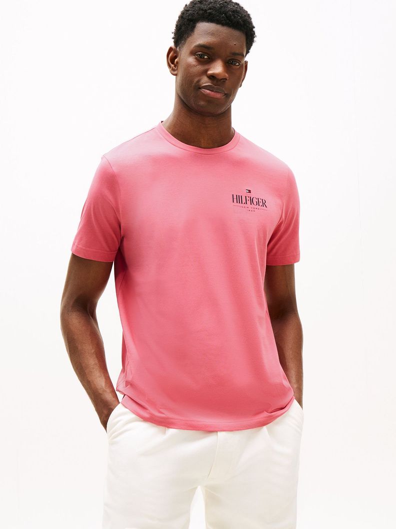Polera Stack Logo Regular Fit Rosado S