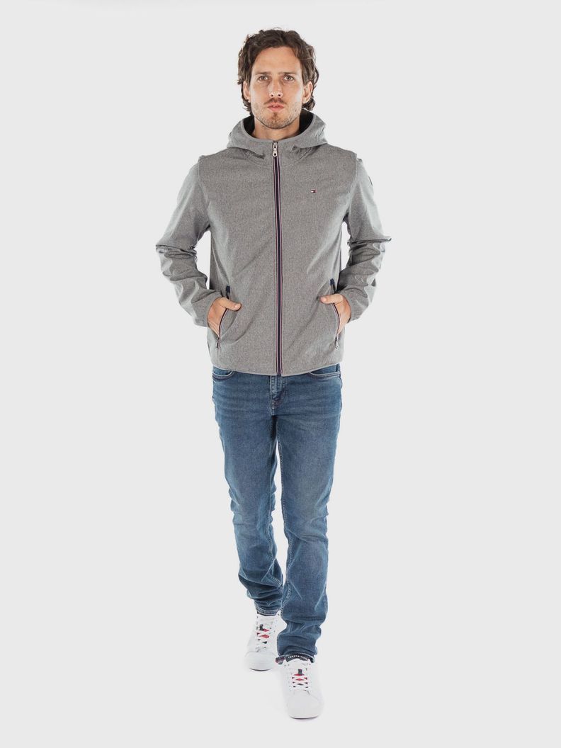 Chaqueta Hoodie Softshell Gris Tommy Hilfiger-1
