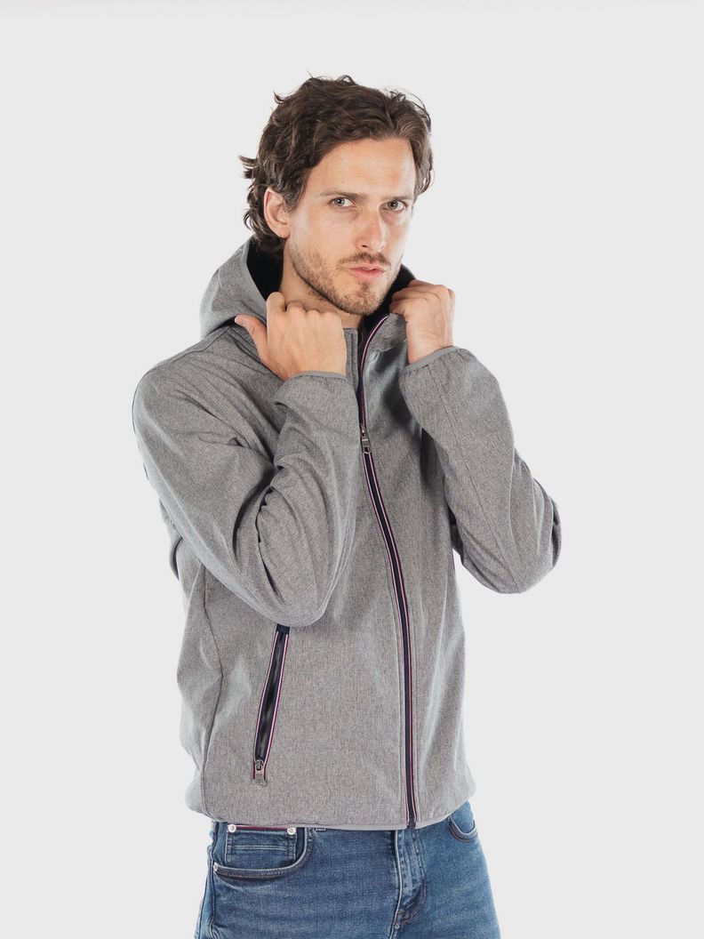 Chaqueta Hoodie Softshell Gris Tommy Hilfiger-3