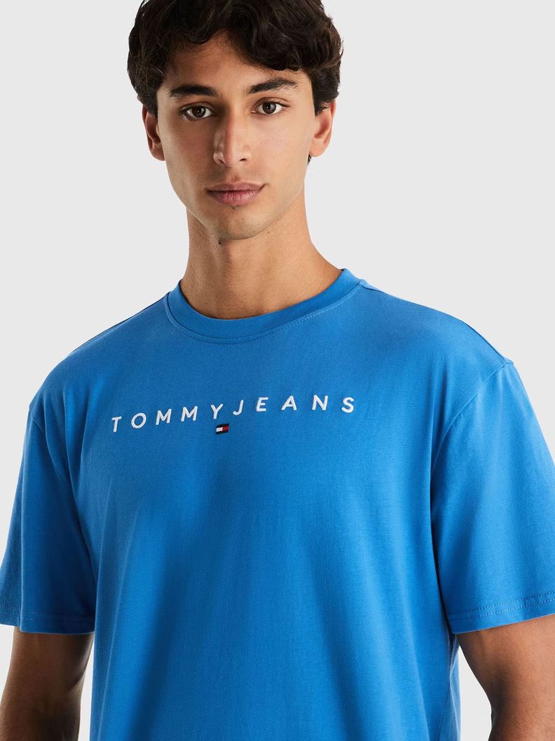 Polera Regular Linear Logo Azul Tommy Jeans-3