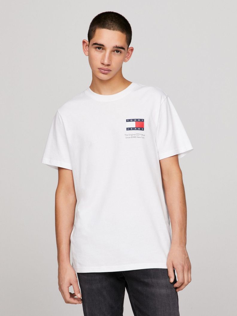 Polera Esencial Con Logo Blanco Tommy Jeans-0