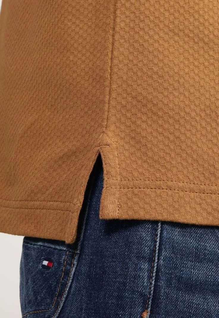 Polo Waffle Con Logo Regular Fit Café Tommy Hilfiger-4