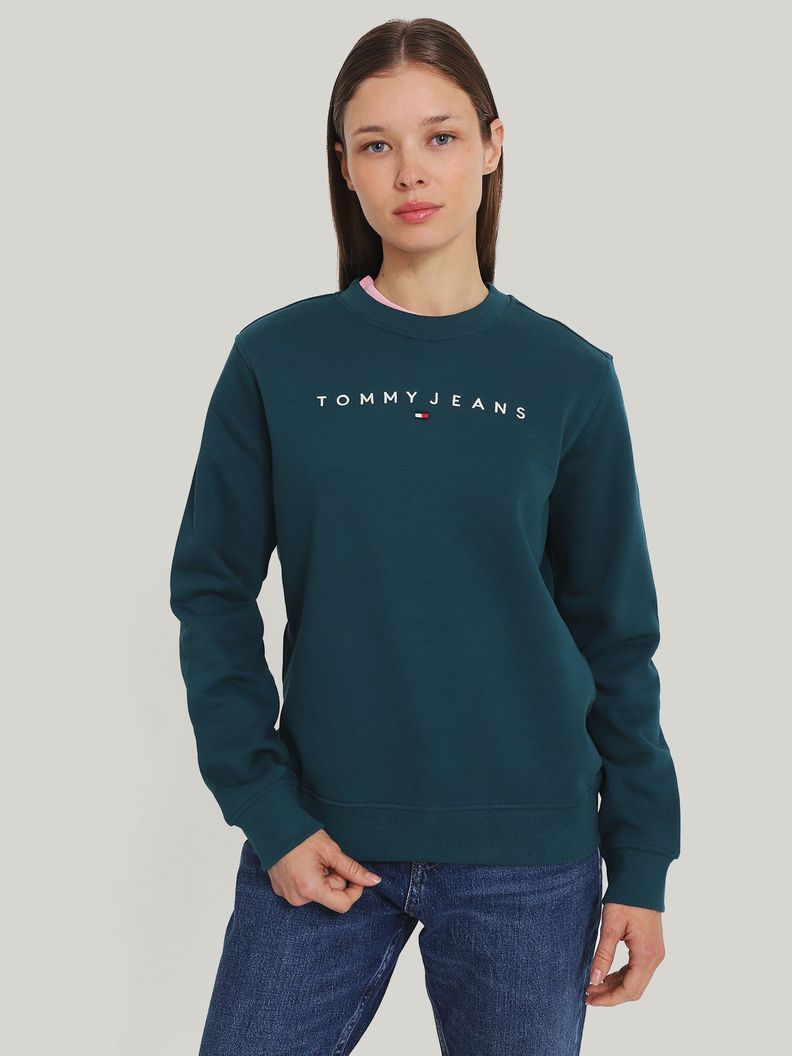 Polerón Essential Linear Logo Verde Tommy Jeans-0