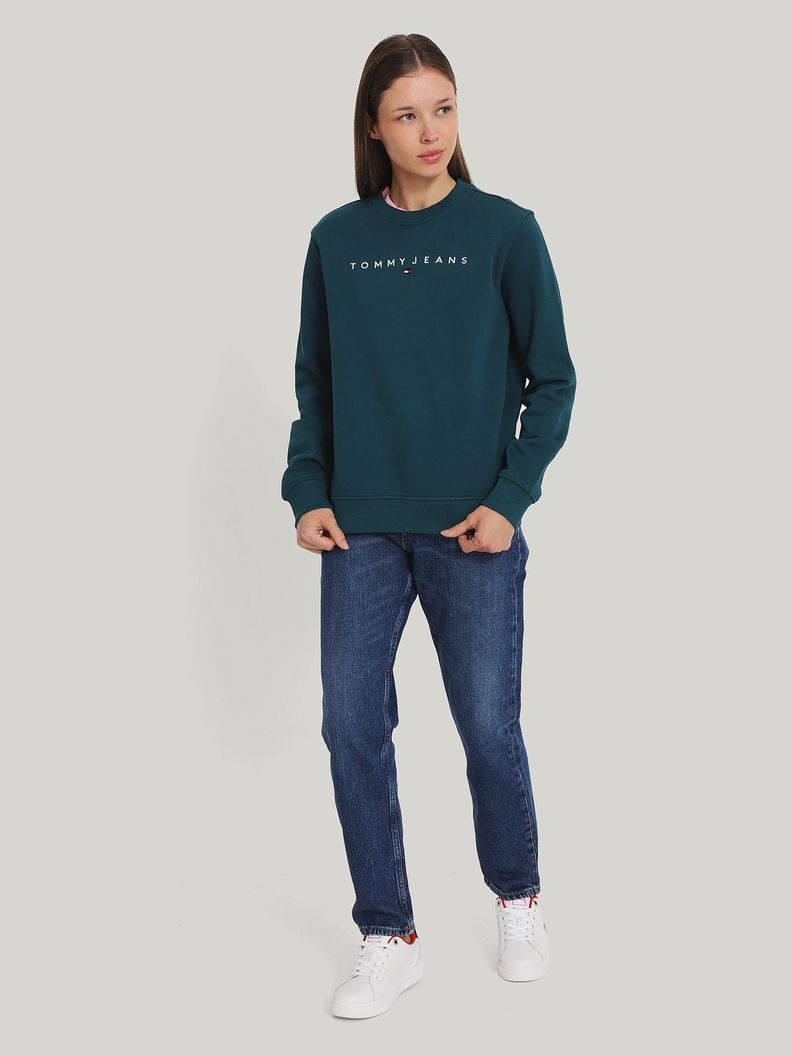 Polerón Essential Linear Logo Verde Tommy Jeans-1