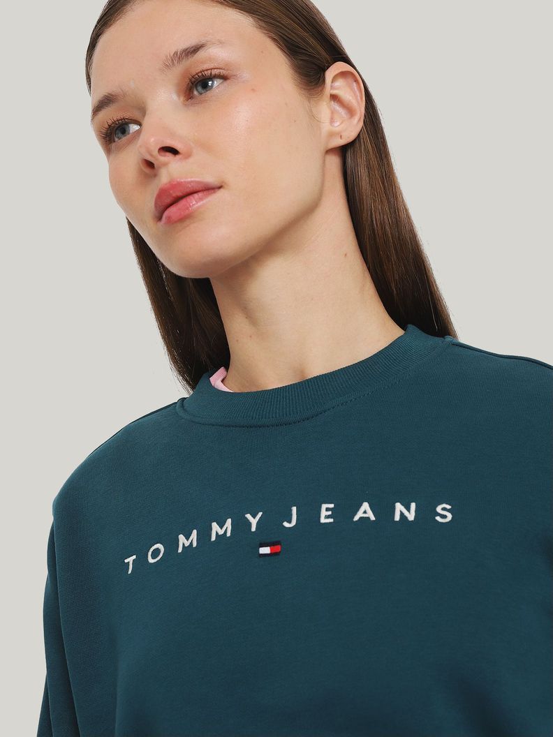 Polerón Essential Linear Logo Verde Tommy Jeans-3