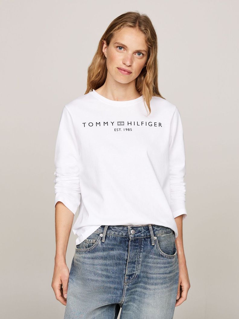 Polera Con Logo Corporate Solid Blanco Tommy Hilfiger-0