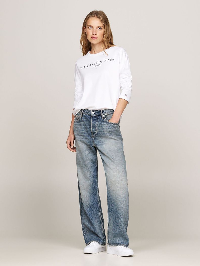 Polera Con Logo Corporate Solid Blanco Tommy Hilfiger-1