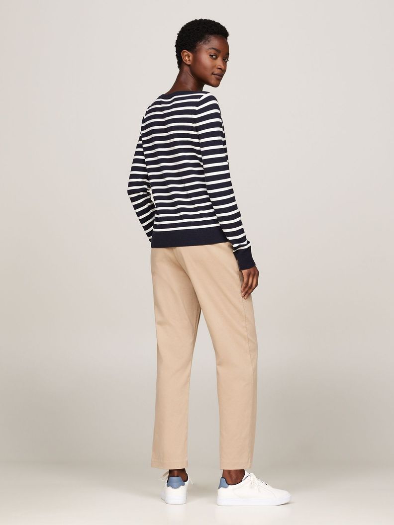 Sweater Con Cuello Estilo Barco Azul Tommy Hilfiger-2