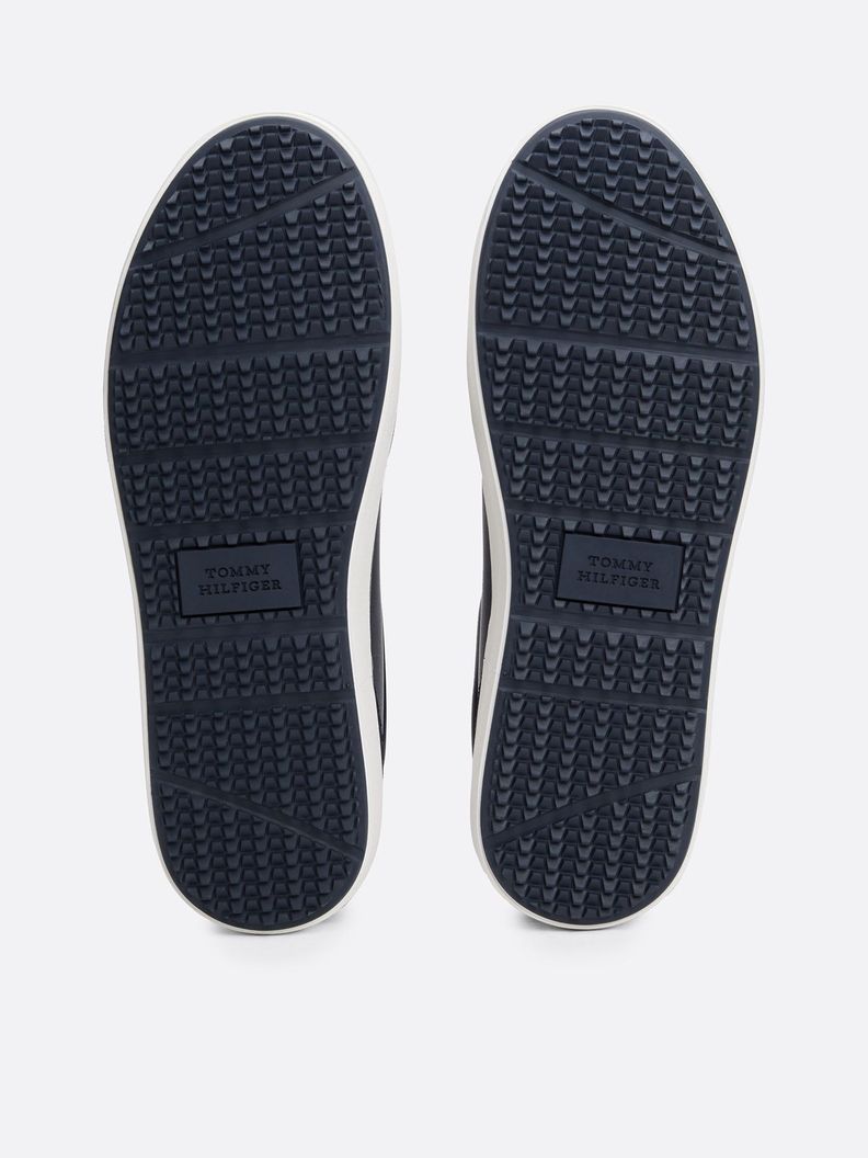 Zapatillas Core Stripe De Cuero Azul Tommy Hilfiger-3