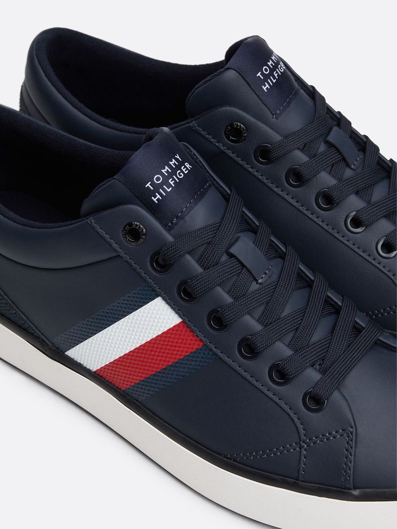 Zapatillas Core Stripe De Cuero Azul Tommy Hilfiger-6