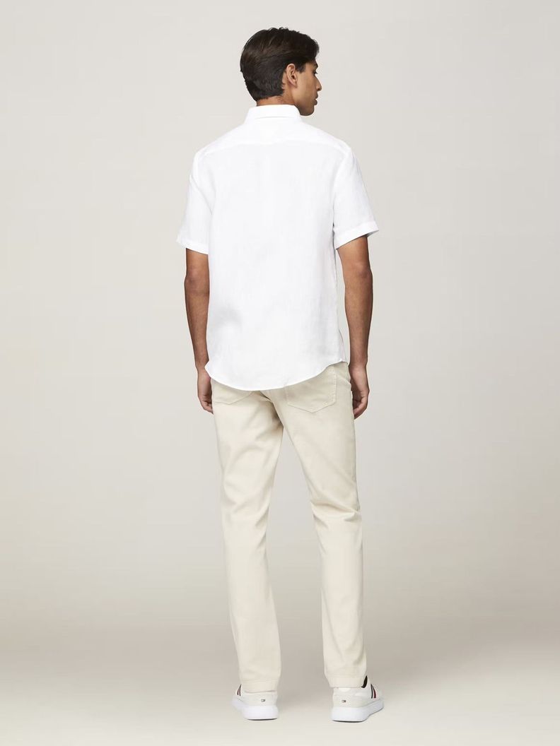 Camisa Premium Lino Regular Fit Blanco Tommy Hilfiger-2