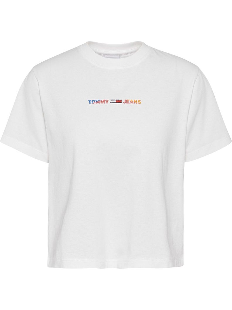 Polera Crop Multi Linear Blanco Tommy Jeans M2