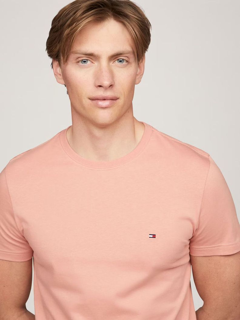 Polera Essential Cotton C-Neck Slim Fit Damasco Tommy Hilfiger-3