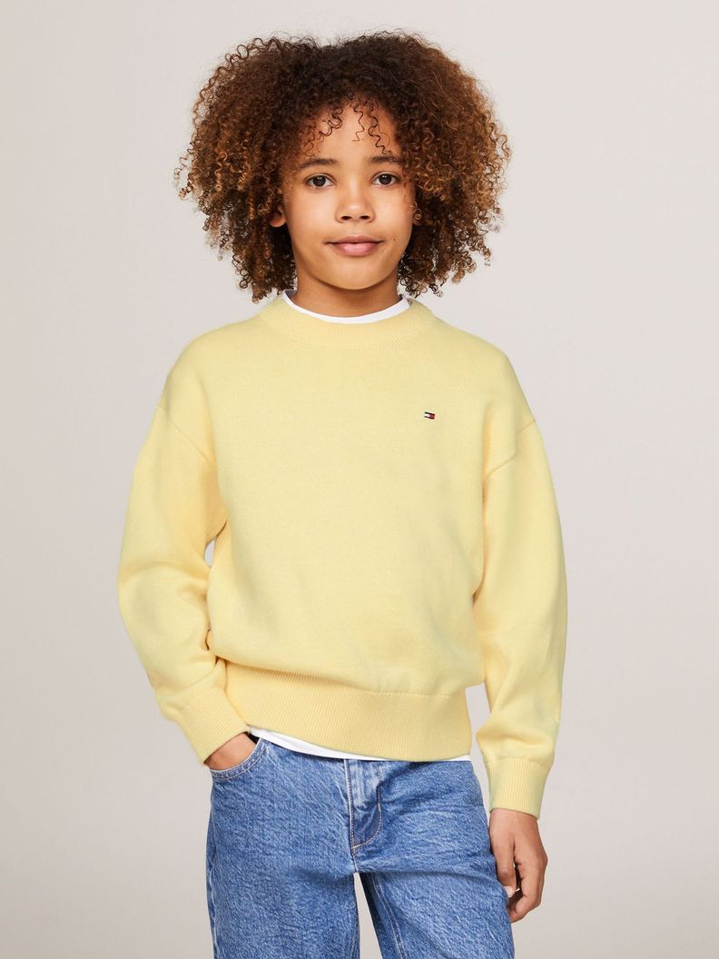 Sweater Logo Bordado Essential Amarillo Tommy Hilfiger-0