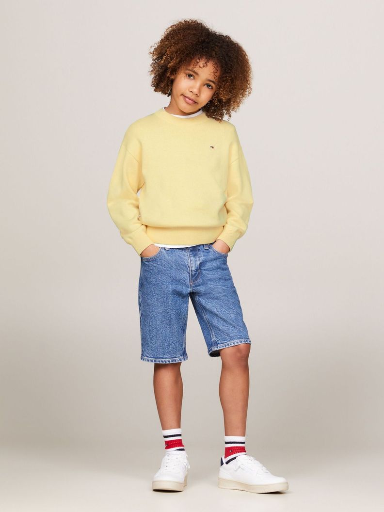 Sweater Logo Bordado Essential Amarillo Tommy Hilfiger-1