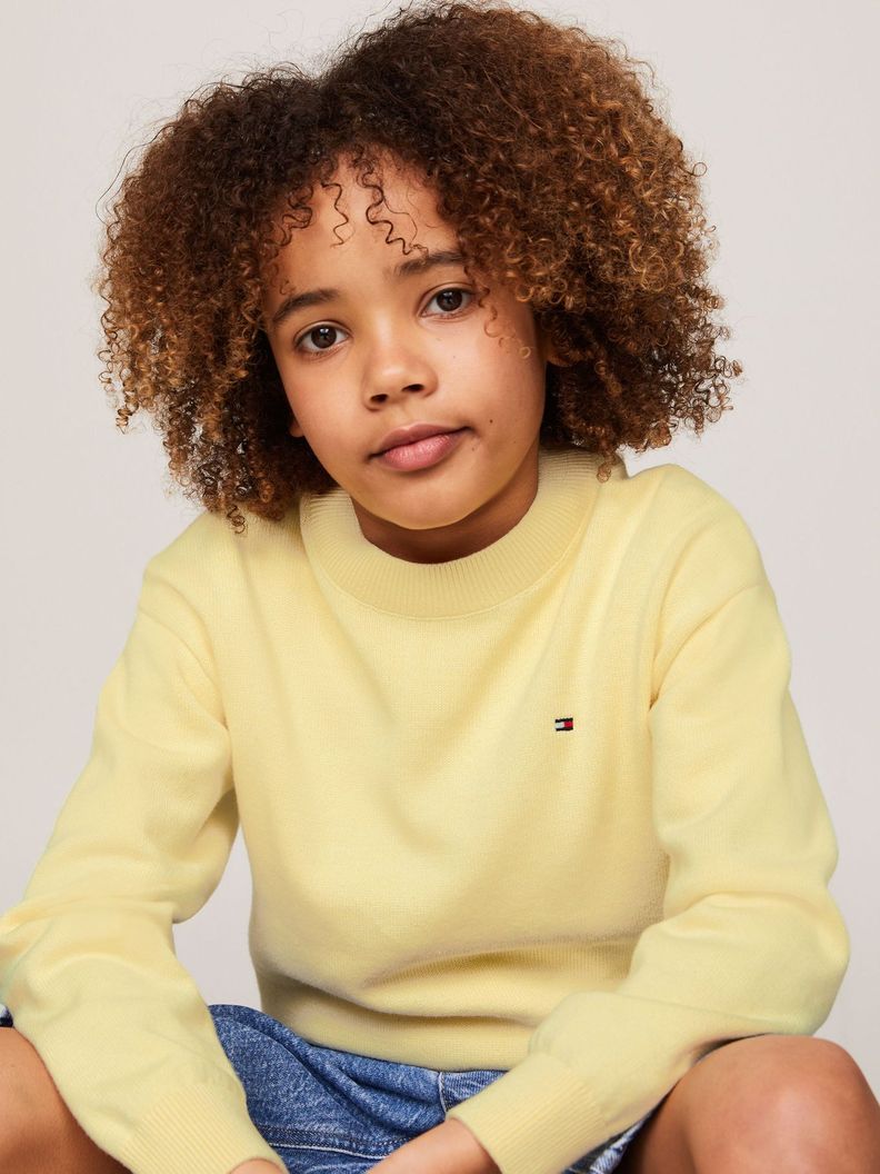 Sweater Logo Bordado Essential Amarillo Tommy Hilfiger-3