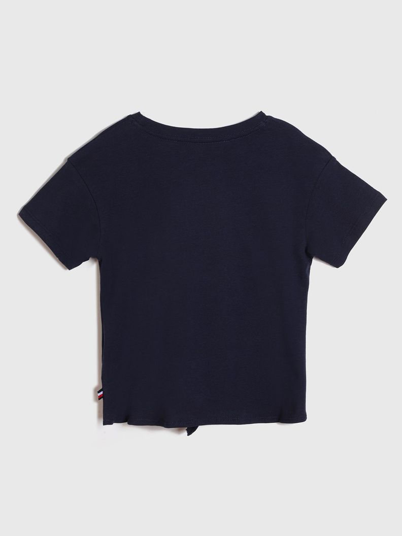 Polera Anudada Con Logo Azul Tommy Hilfiger-1
