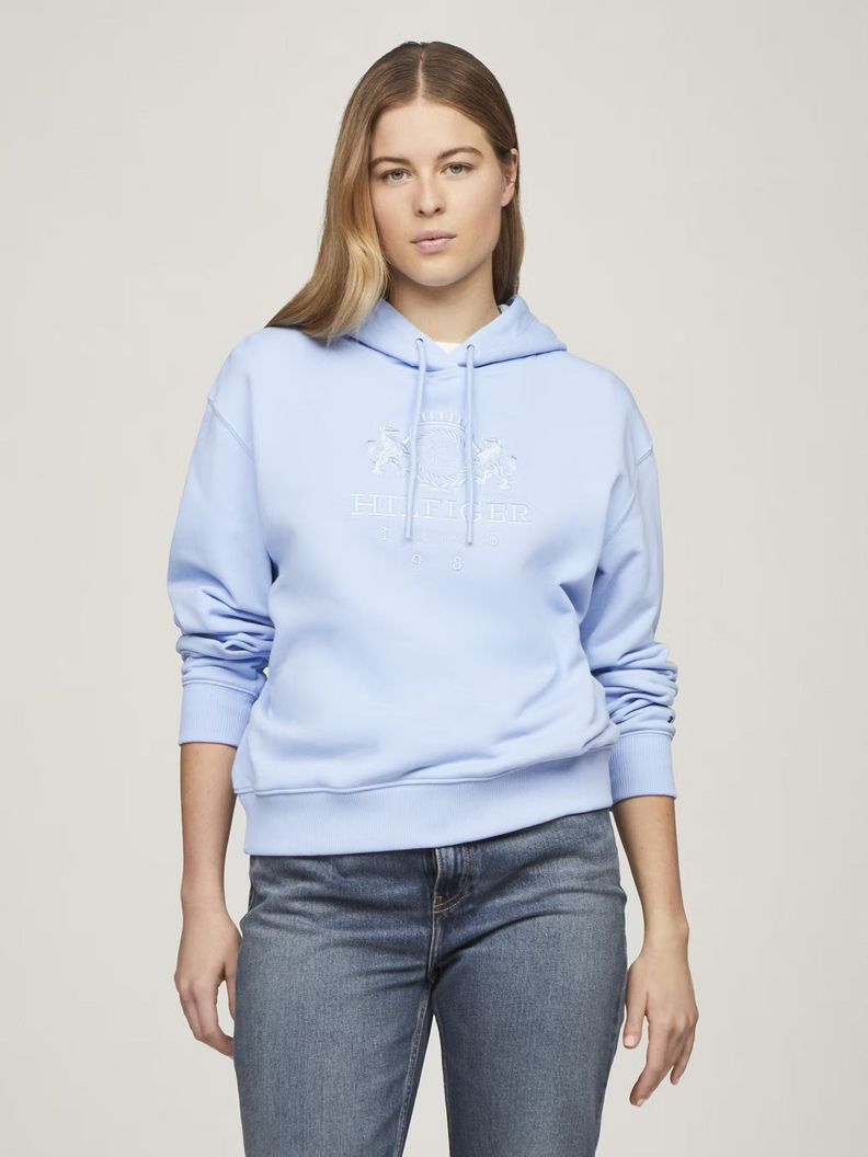 Polerón Hoodie Varsity Crest Celeste Tommy Hilfiger-0