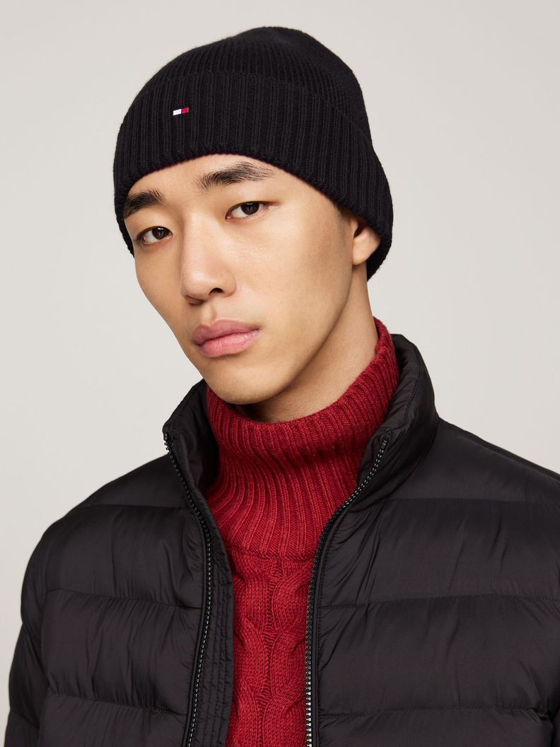 Gorro Solid de Logo Negro Tommy Hilfiger-1