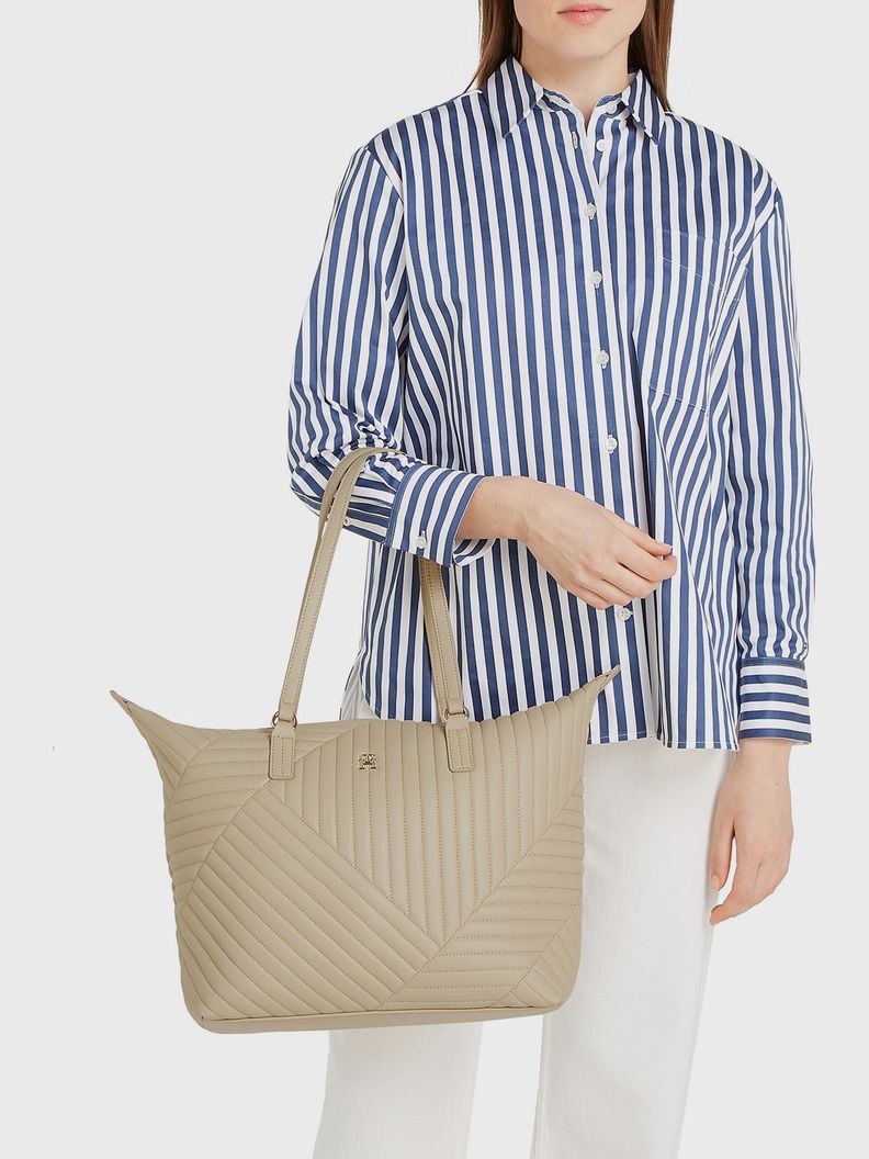 Tote Poppy Reform Con Logo Beige Tommy Hilfiger-1