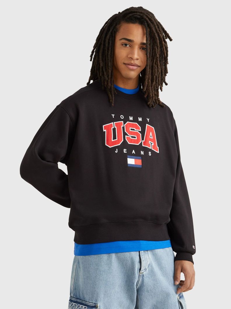 Polerón Relaxed Modern Con Logo Negro Tommy Jeans-0