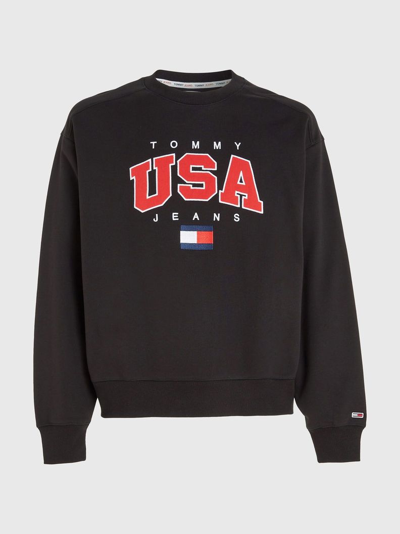 Polerón Relaxed Modern Con Logo Negro Tommy Jeans-4