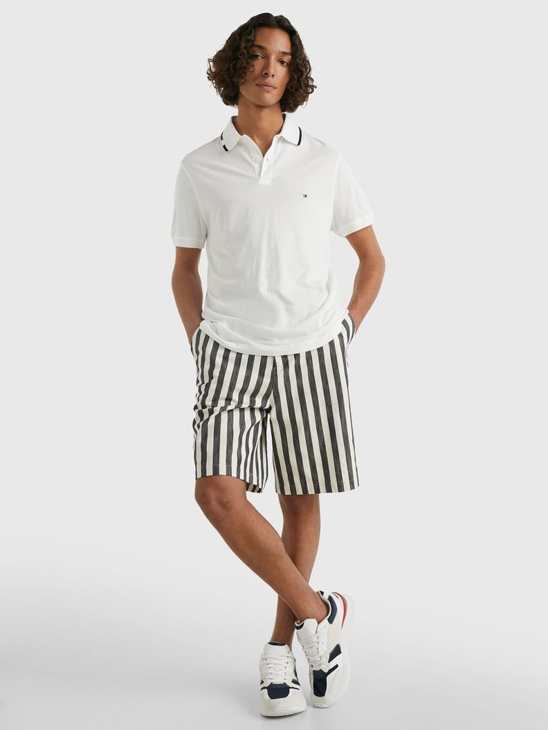 Polo Con Cuello Ribeteado Blanco Tommy Hilfiger-1