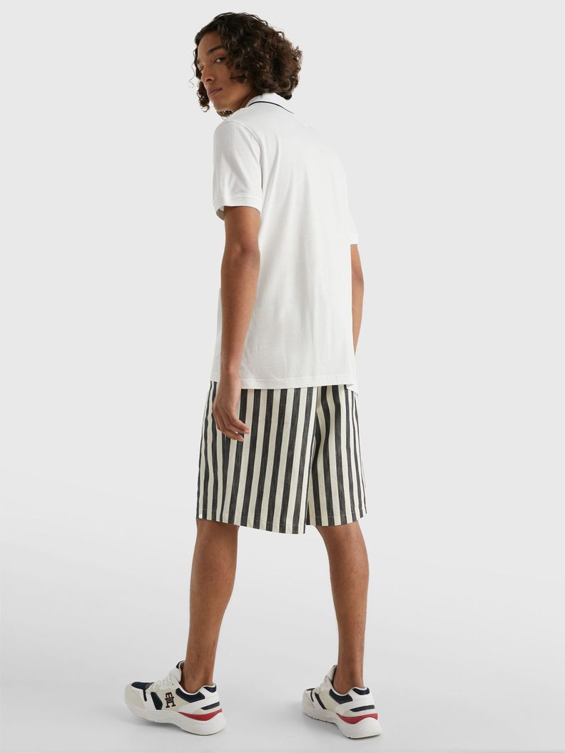 Polo Con Cuello Ribeteado Blanco Tommy Hilfiger-2