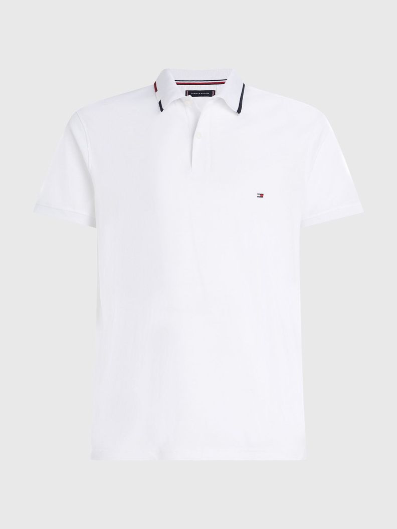 Polo Con Cuello Ribeteado Blanco Tommy Hilfiger-4