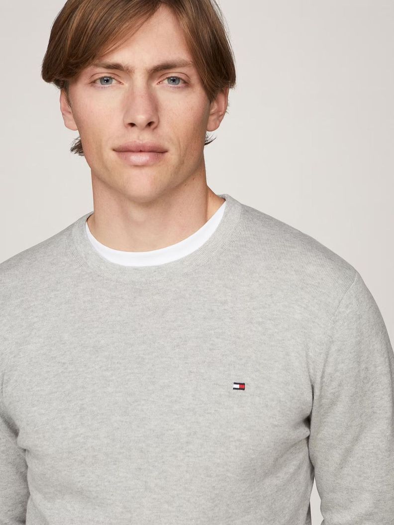 Sweater Básico Signature C-Neck Gris Tommy Hilfiger-3