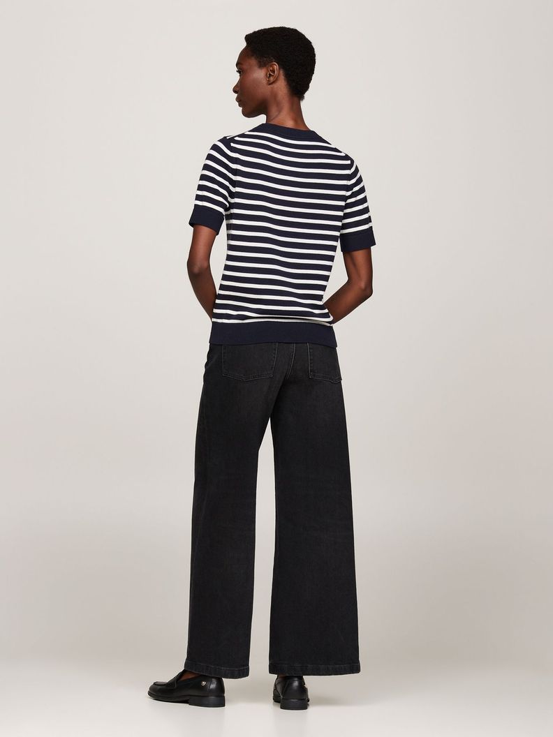 Sweater Solid Con Logo Azul Tommy Hilfiger-2