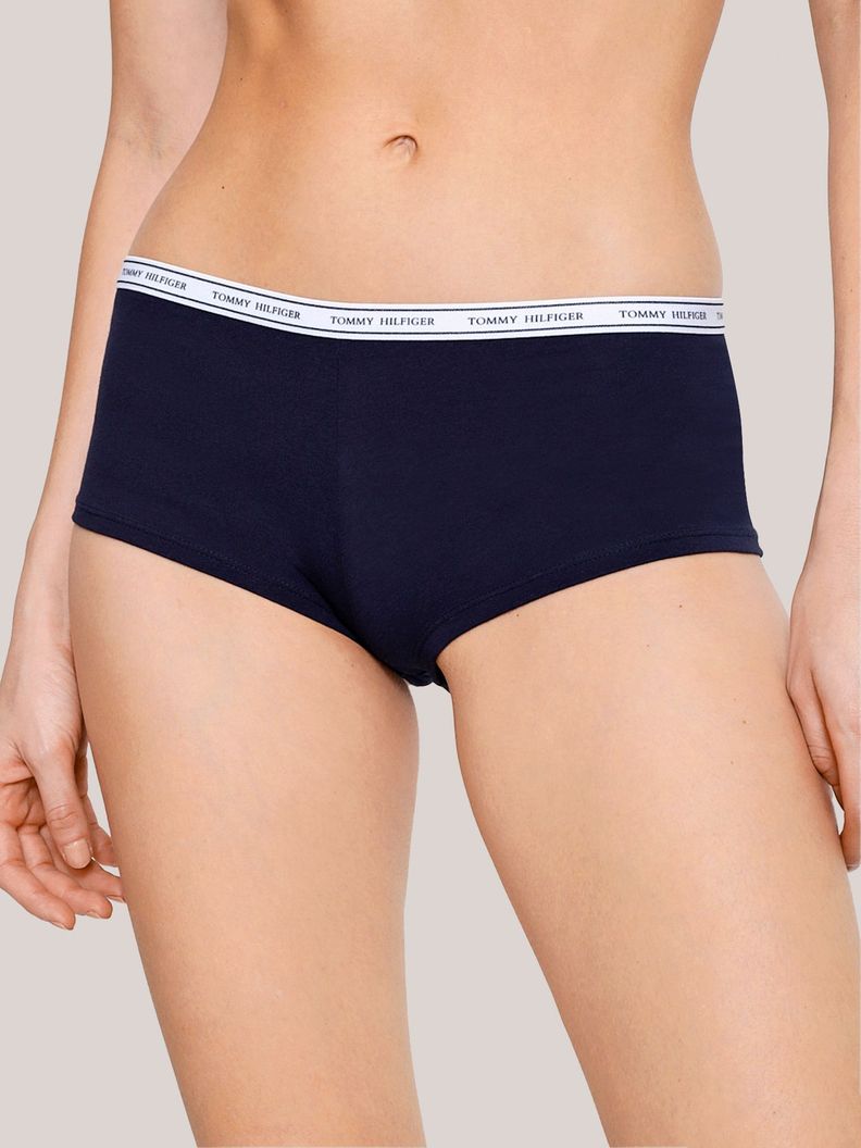 Calzon Boyshort Con Logo Azul S