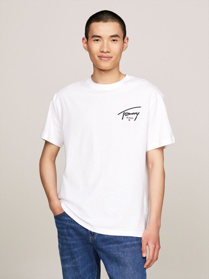 Polera Con Logo Signature Blanco Tommy Jeans-0