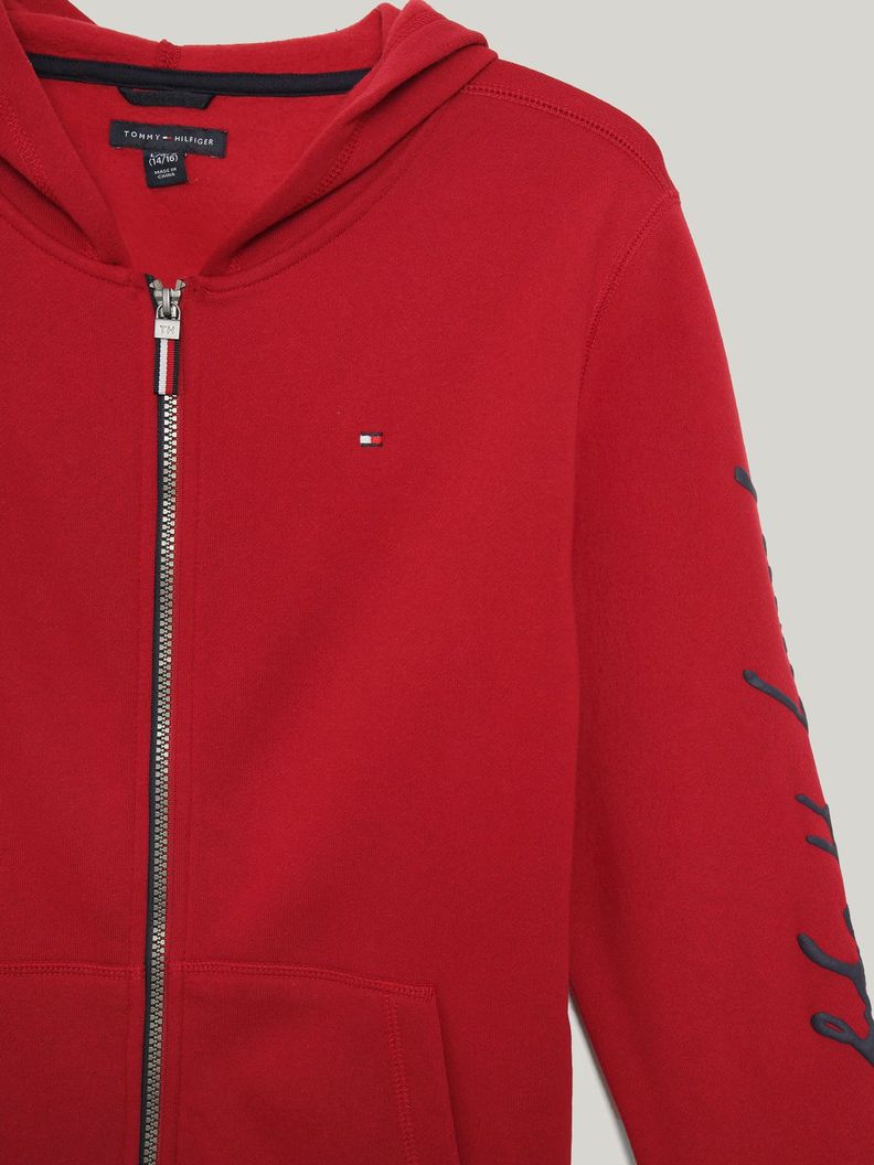 Polerón Hoodie De Niño Log Script Rojo Tommy Hilfiger-2