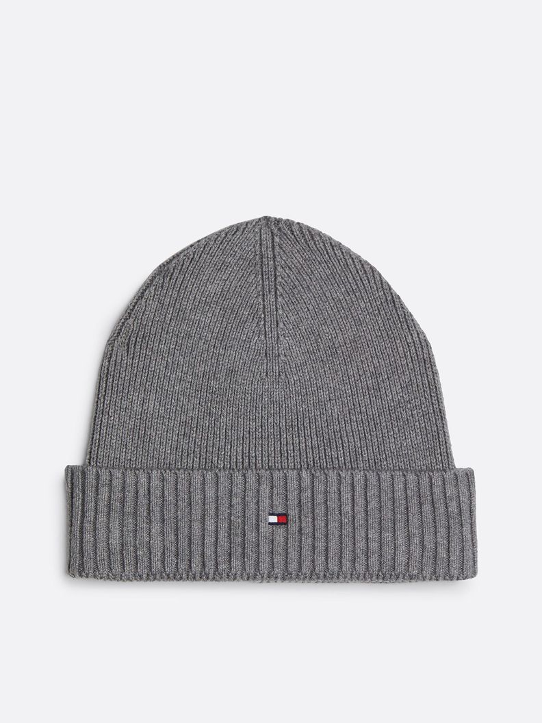 Gorro Solid Y Logo Gris Tommy Hilfiger-0