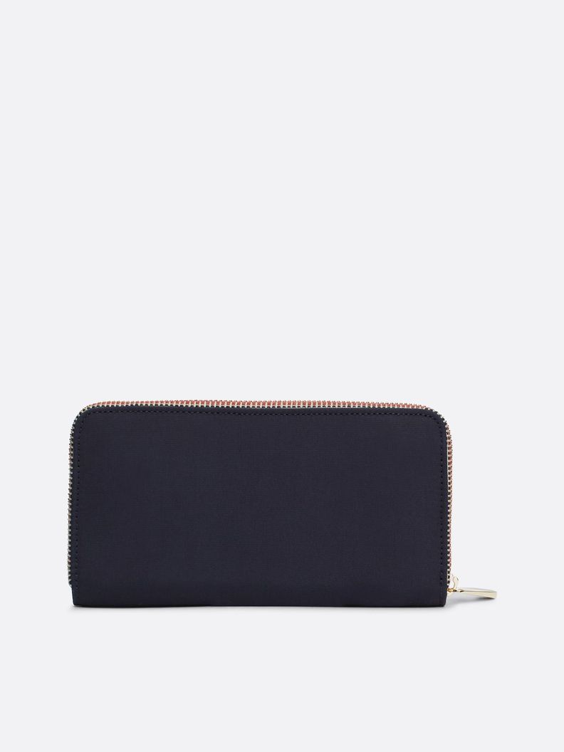 Billetera Con Cierre Y Monograma Th Azul Tommy Hilfiger-1