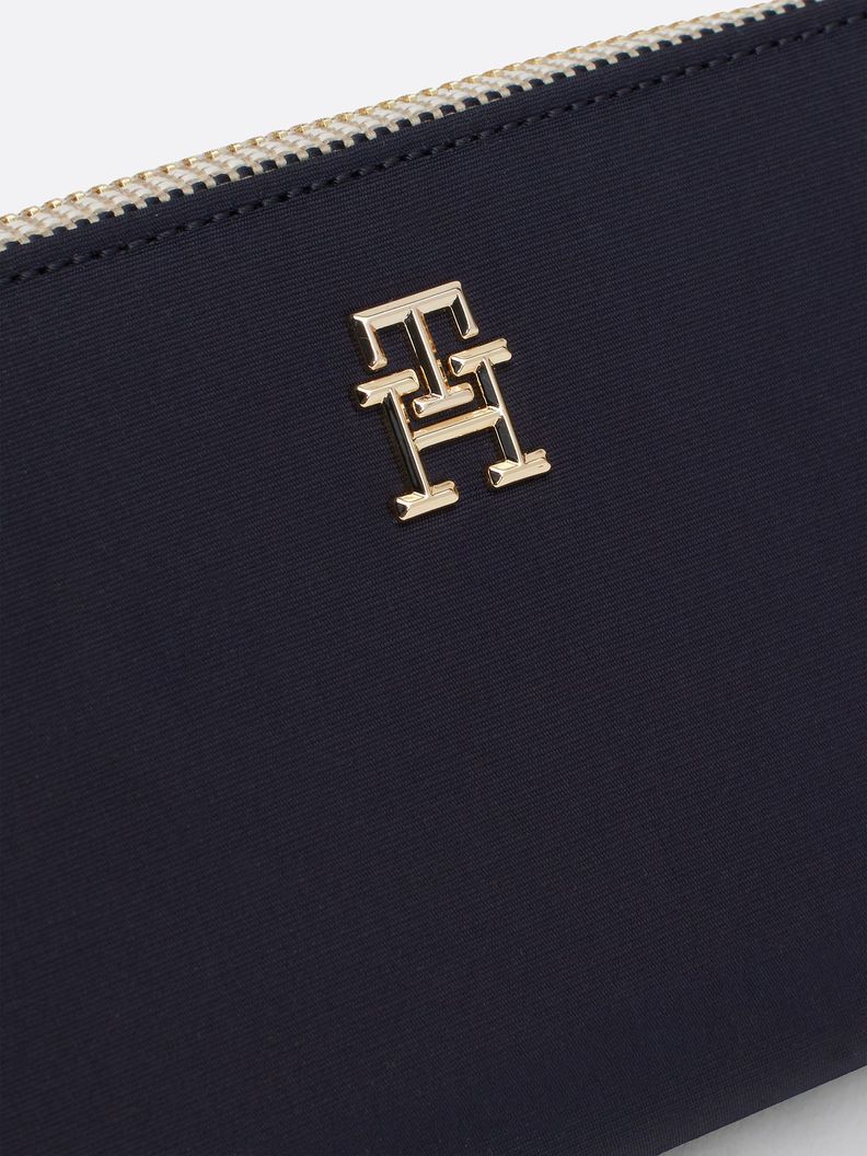 Billetera Con Cierre Y Monograma Th Azul Tommy Hilfiger-3