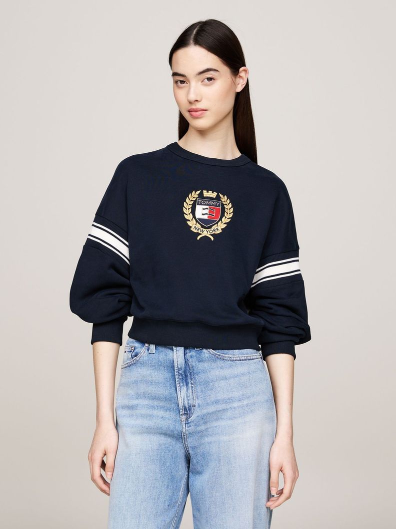 Polerón Crest Preppy Logo Azul Tommy Hilfiger-0
