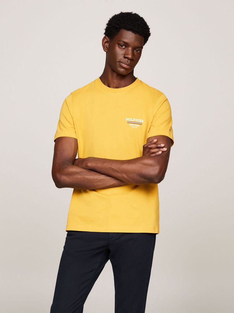 Polera Global Stripe Con Logo Amarillo Tommy Hilfiger-0