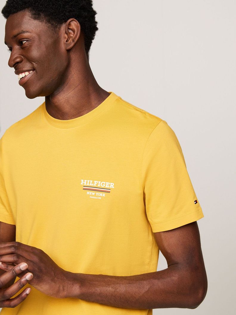 Polera Global Stripe Con Logo Amarillo Tommy Hilfiger-3