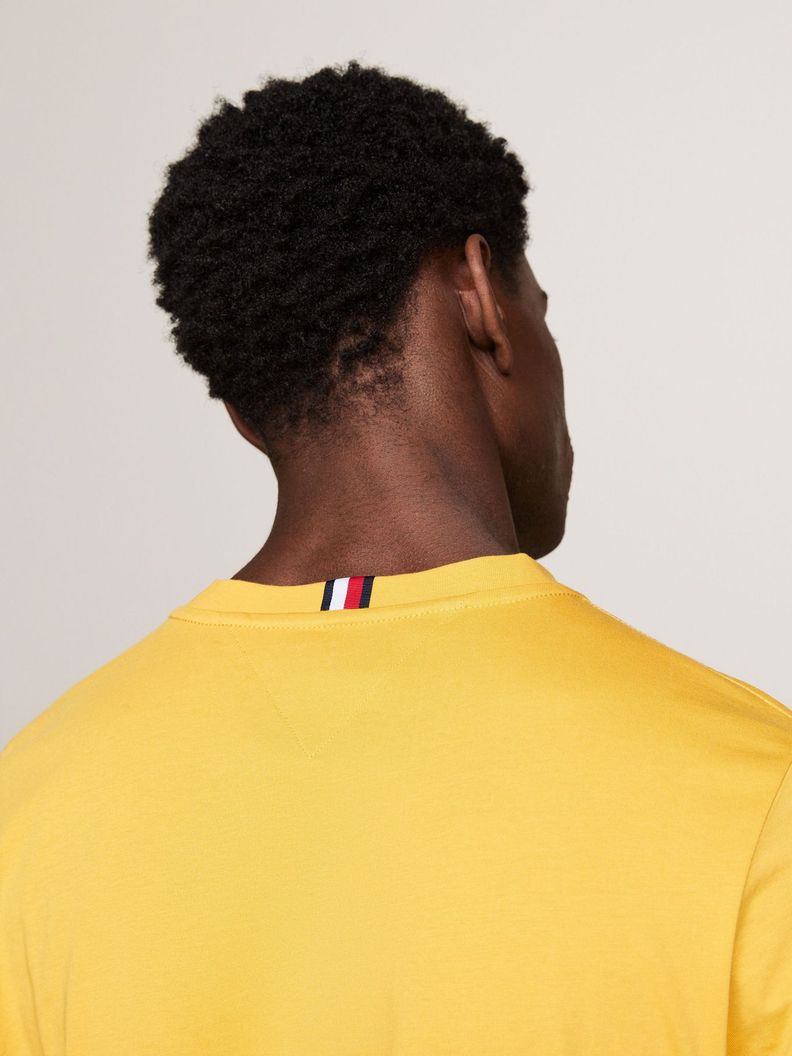 Polera Global Stripe Con Logo Amarillo Tommy Hilfiger-4