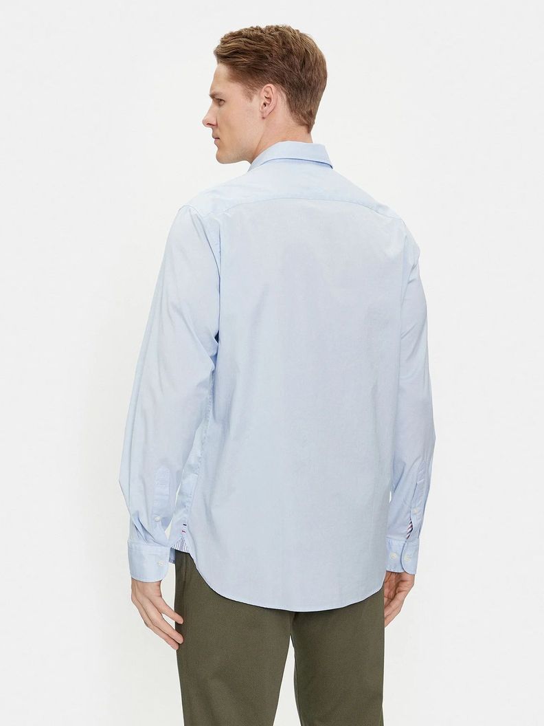 Camisa Flex Solid Corte Regular Celeste Tommy Hilfiger-2