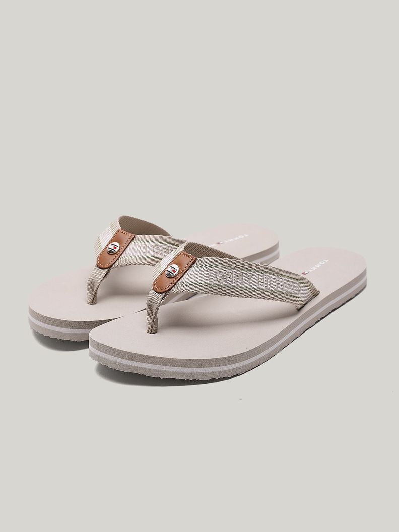Sandalias Planas Con Logo Verde Tommy Hilfiger-0