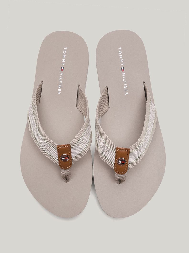 Sandalias Planas Con Logo Verde Tommy Hilfiger-2