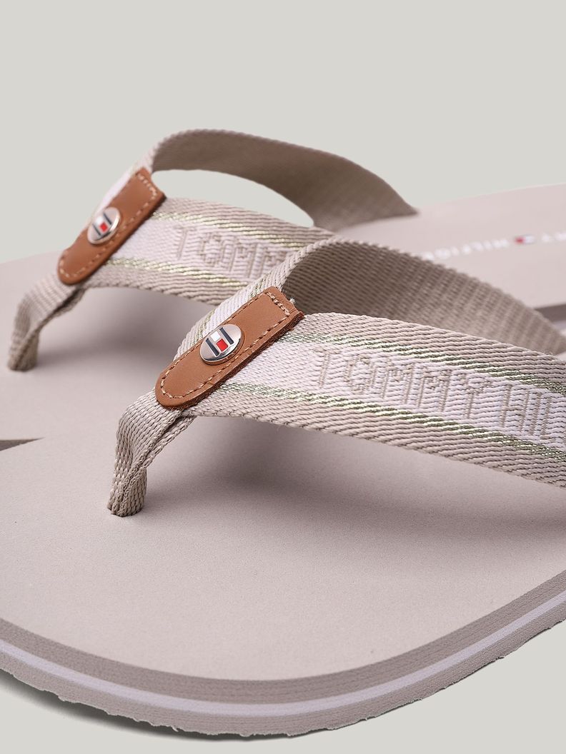 Sandalias Planas Con Logo Verde Tommy Hilfiger-6