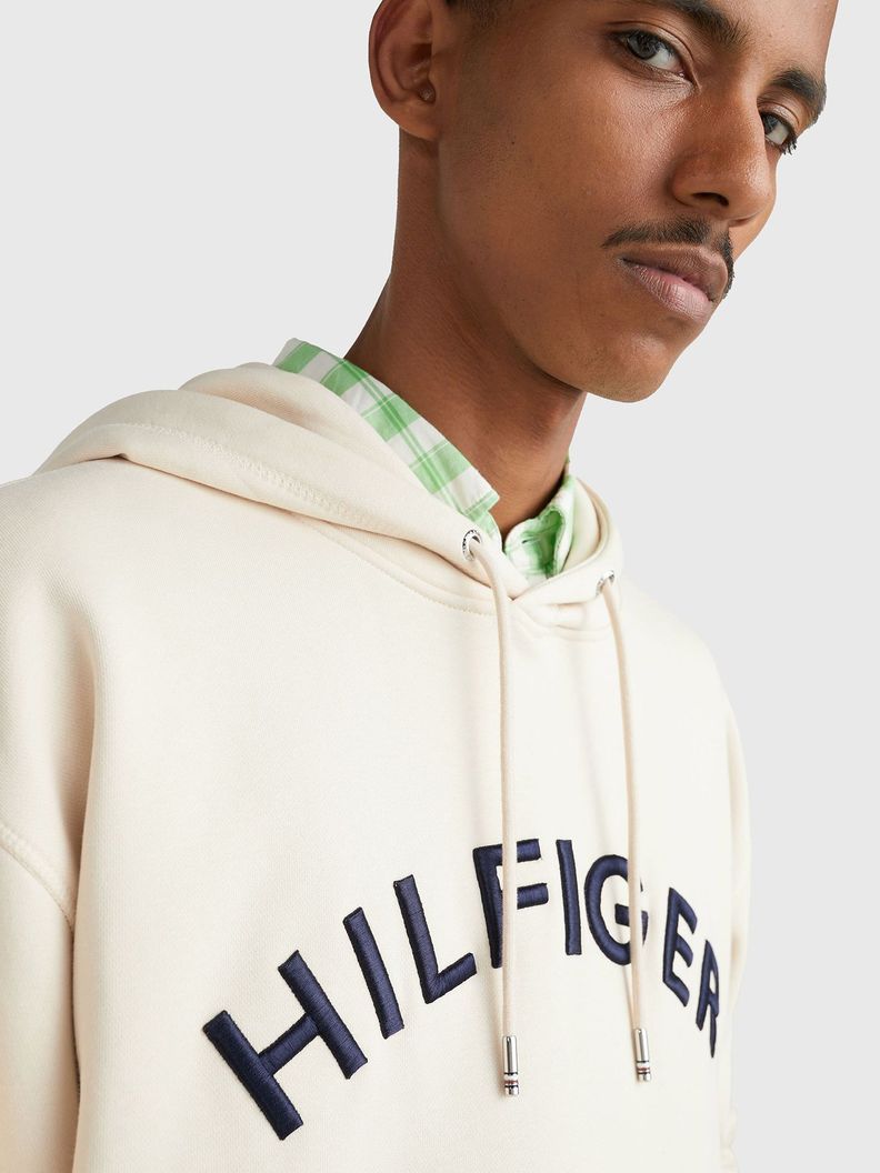 Polerón Sport Hoodie Logo Arqueado Beige Tommy Hilfiger-3