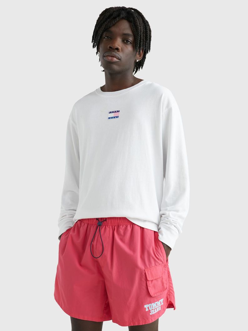 Polera Relaxed Universitaria Blanco Tommy Jeans-0